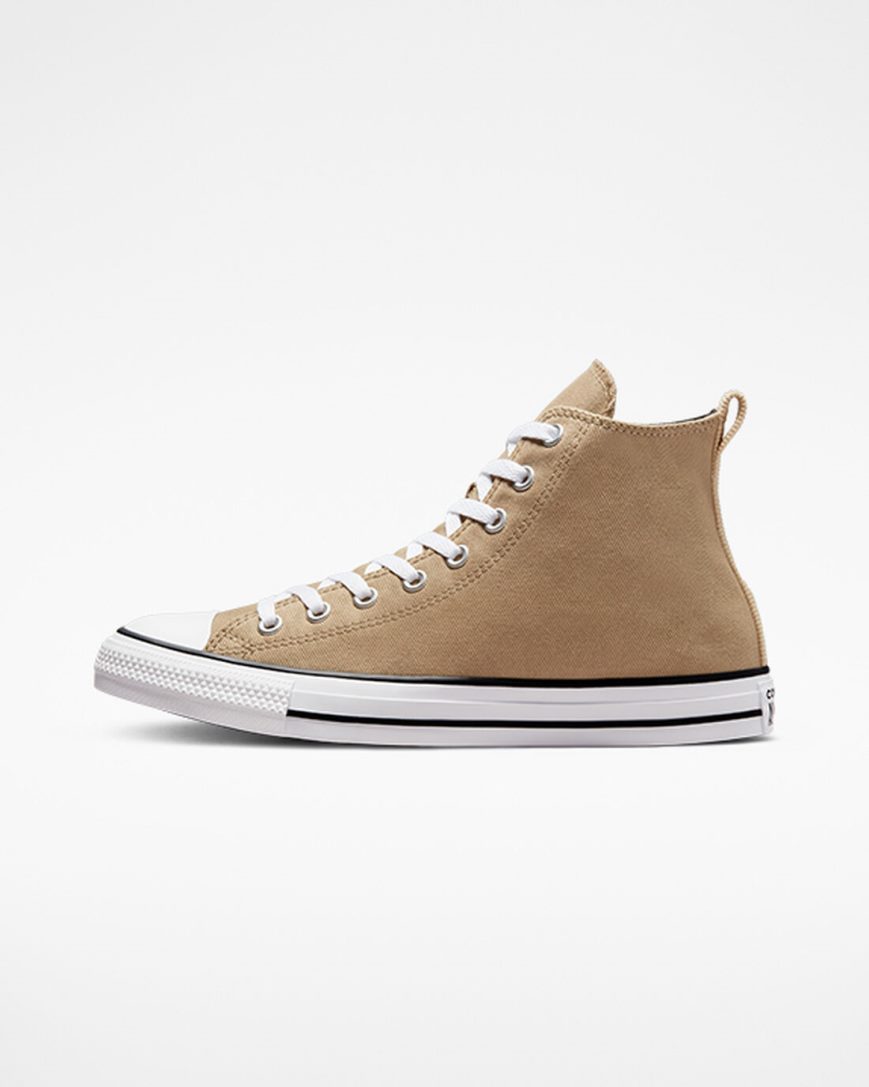 Tenisky Vysoke Converse Chuck Taylor All Star Woven Twill Panske Hnedožltý Čierne | SK AGP11N4